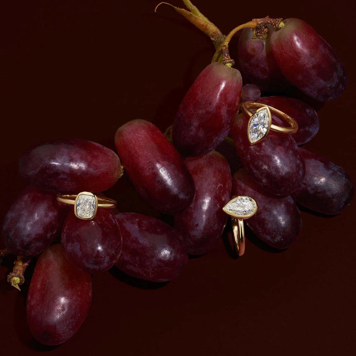 1.50CT Bezel Set Cushion Cut E/VS1 Lab Grown Diamond Solitaire Engagement Ring