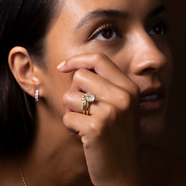 1.0CT Elongated Cushion Cut Lab Grown Diamond Solitaire Engagement Ring