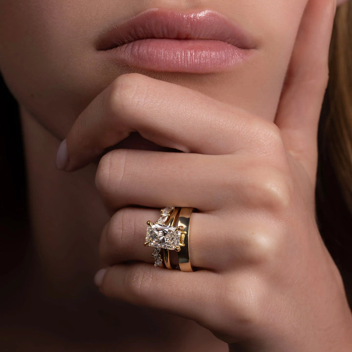 2.0CT Radiant Cut Lab Grown Diamond Solitaire Engagement Ring