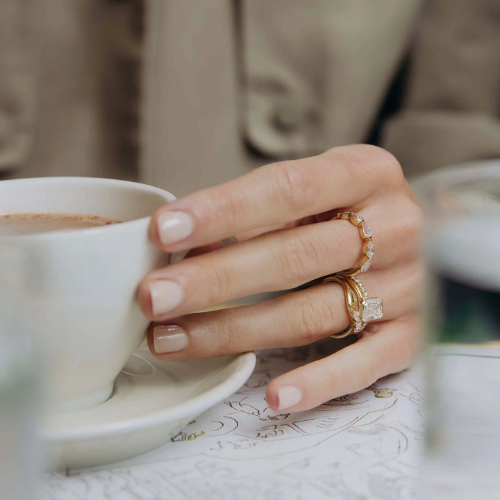 2.0CT Half Bezel Set Emerald Cut Lab Grown Diamond Solitaire Engagement Ring