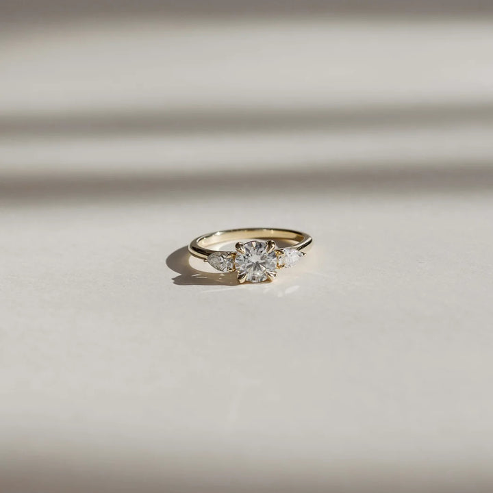 1.50ct Round Cut Three Stones Lab Grown Diamond Engagement Ring