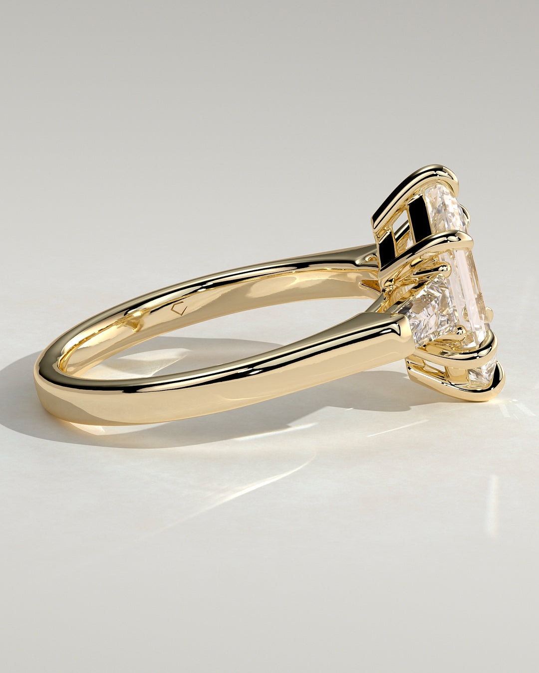 Tapered Baguette Side Stone Ring