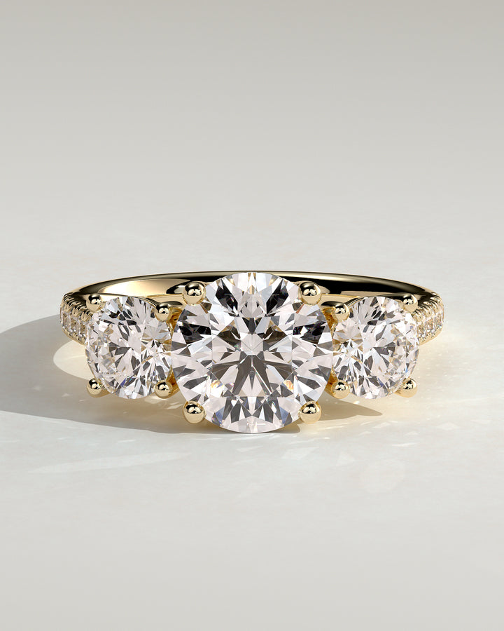 Three-Stone Round Diamond Engagement Ring