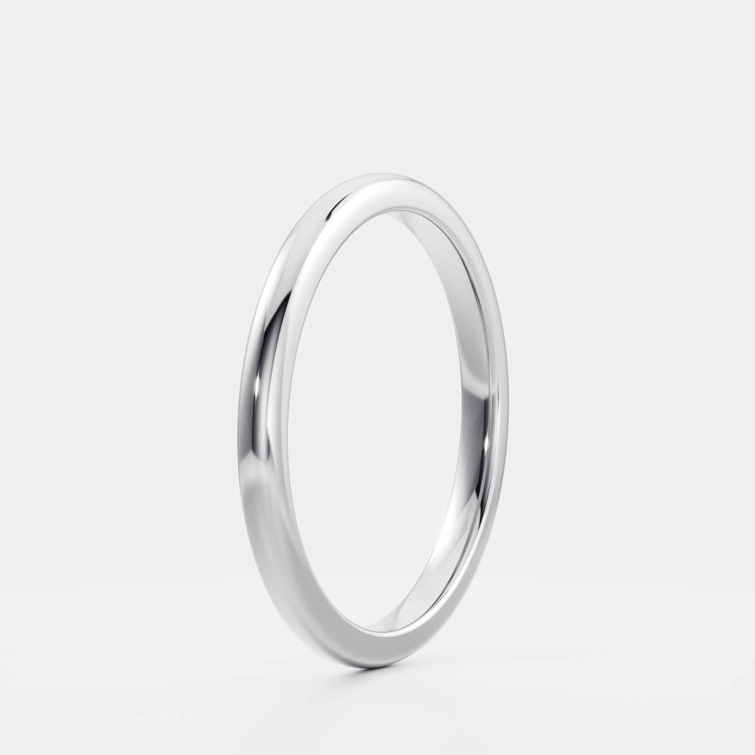 Unisex Solid Gold Wedding Band