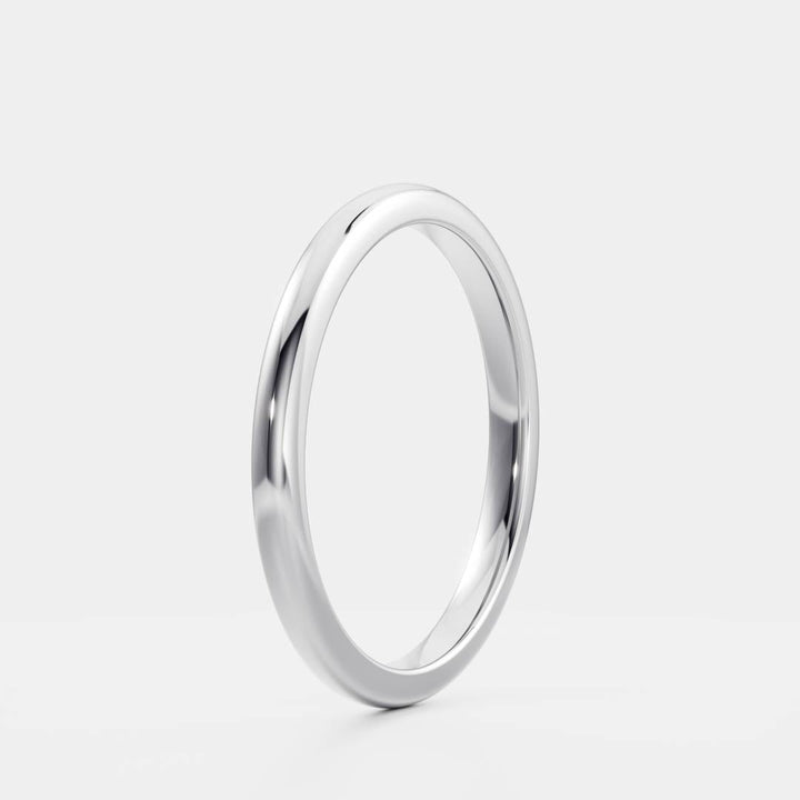 Unisex Solid Gold Wedding Band