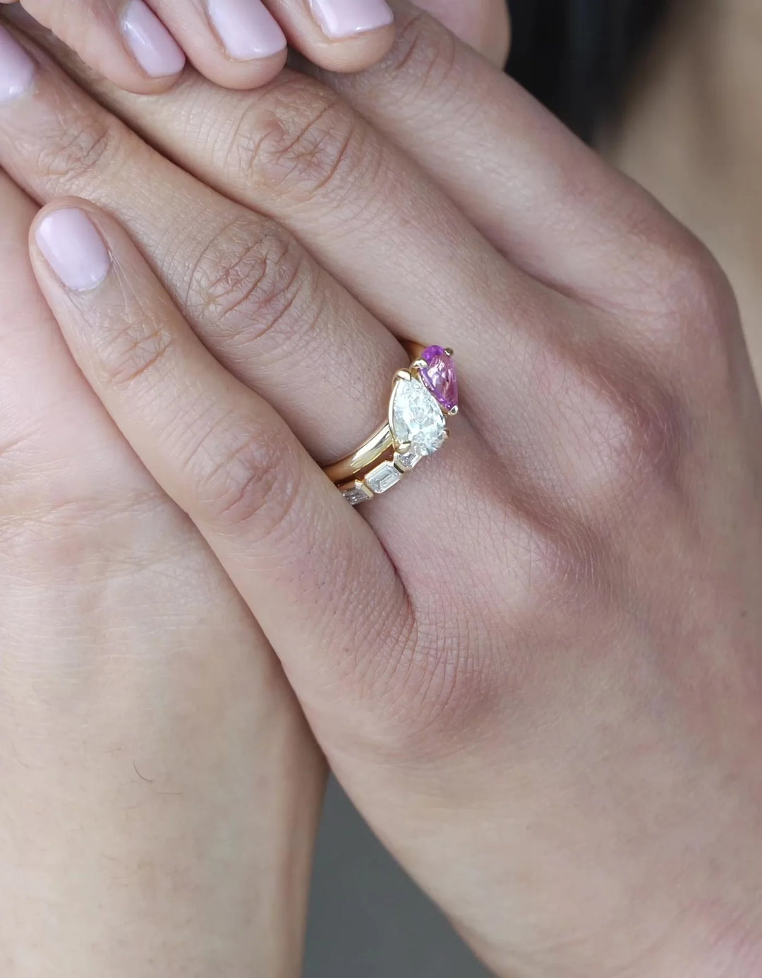 Pear Toi Et Moi Ring