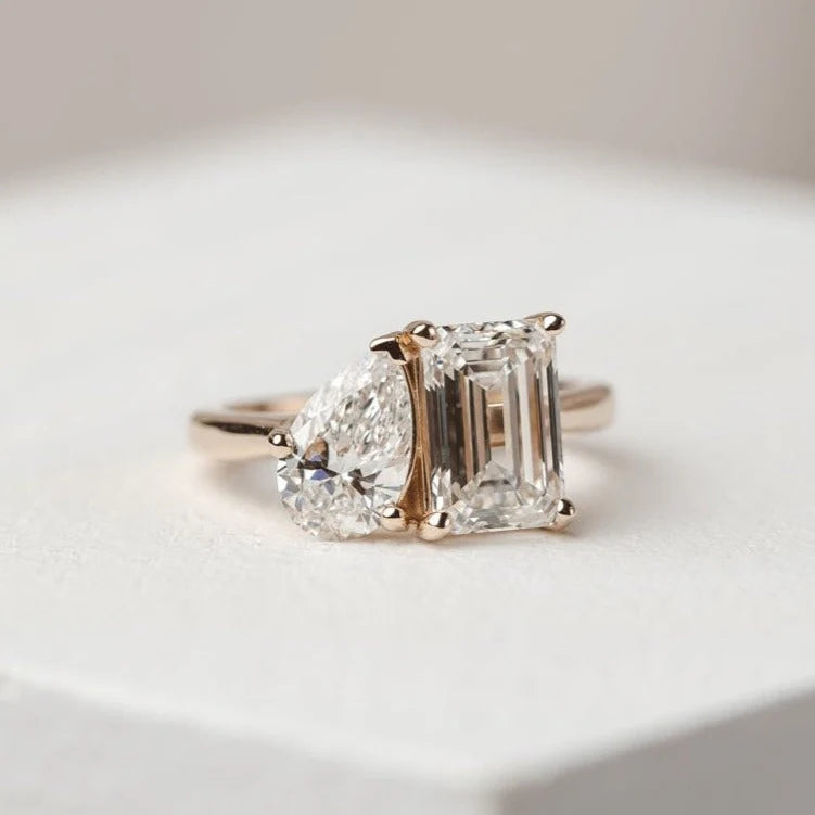 Two Stone Lab Diamond Ring