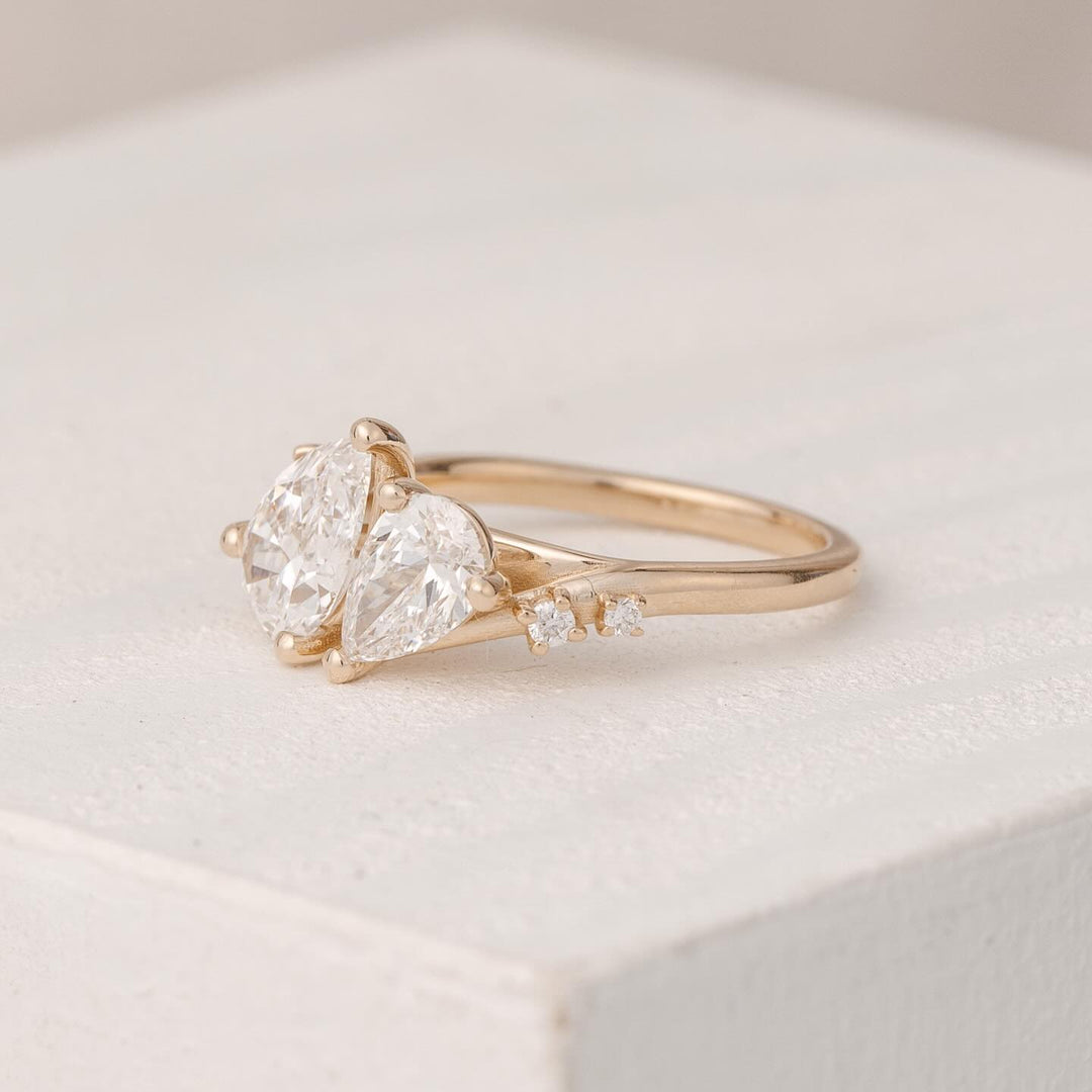 Toi Et Moi Pear Diamond Ring