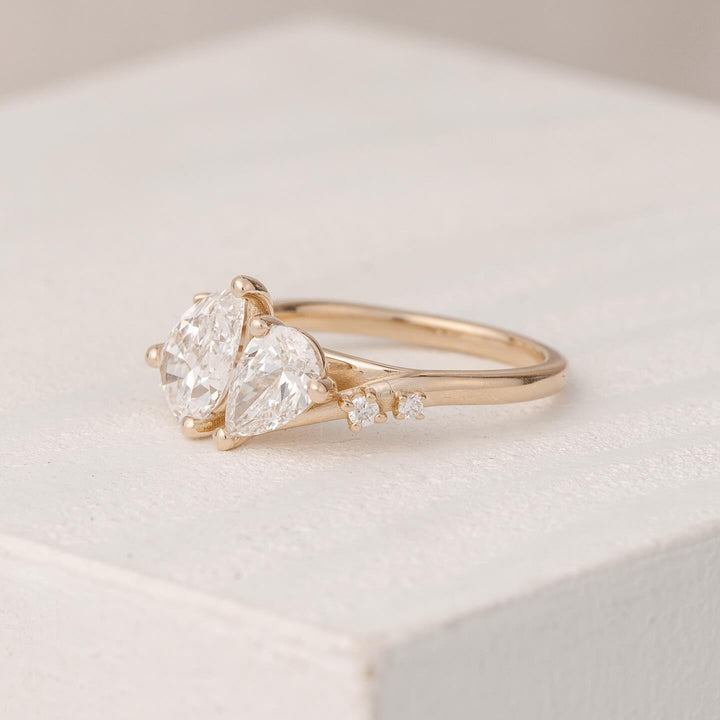 Toi Et Moi Pear Diamond Ring