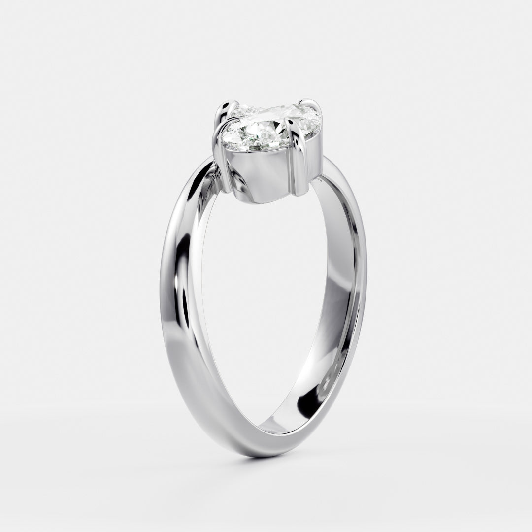 luxury pear twisted toi et moi ring IGI certified lab diamond USA
