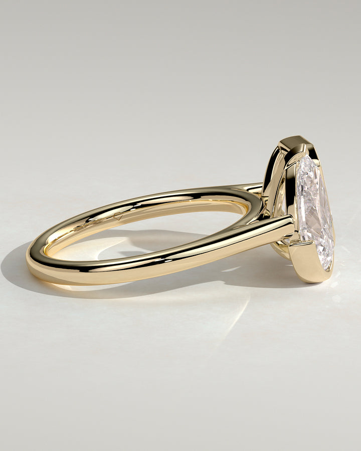 bezel set engagement ring