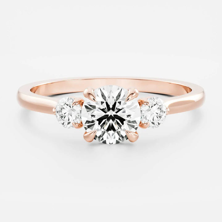 1.50ct Round Cut Three Stones Lab Grown Diamond Engagement Ring