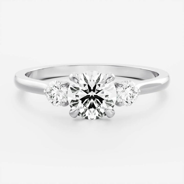 1.50ct Round Cut Three Stones Lab Grown Diamond Engagement Ring