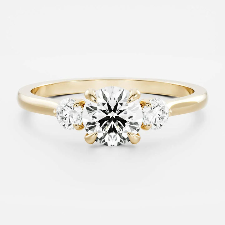1.50ct Round Cut Three Stones Lab Grown Diamond Engagement Ring