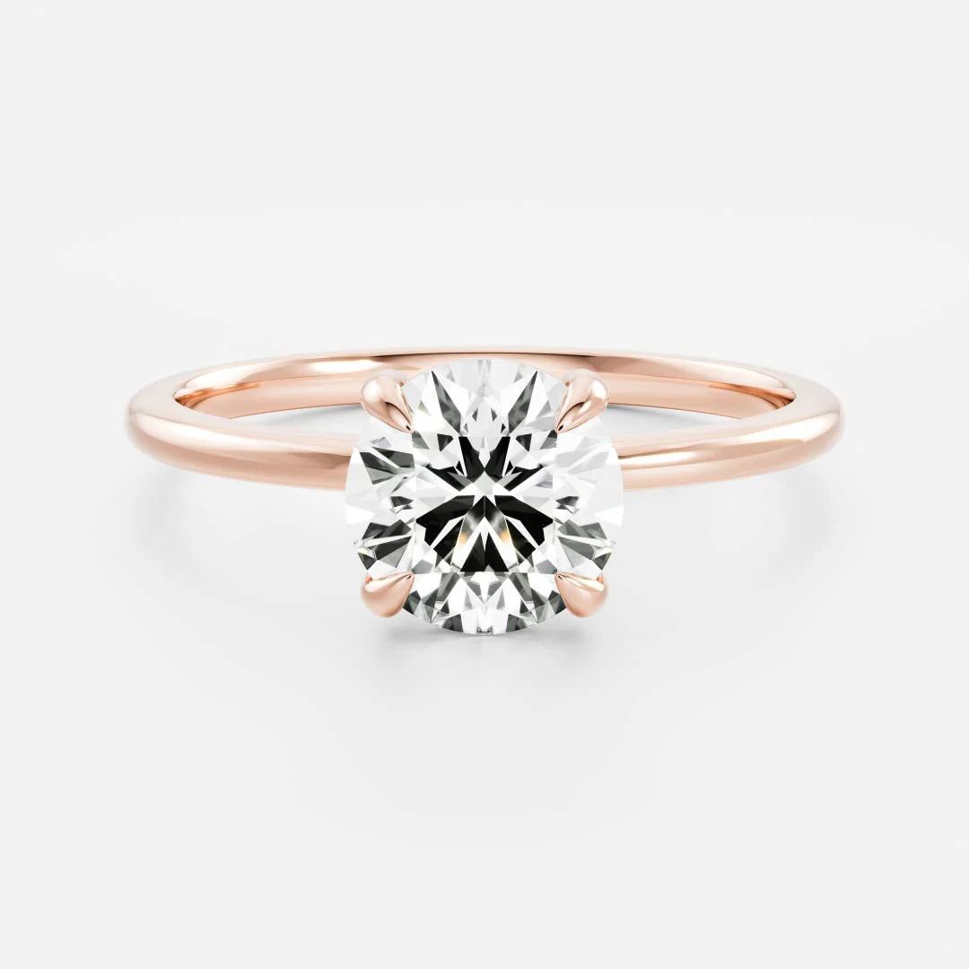 1.0CT Round Cut Lab Grown Diamond Solitaire Engagement Ring