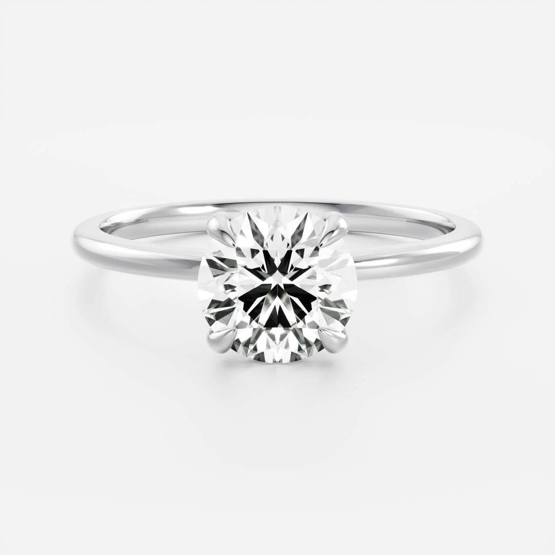 1.0CT Round Cut Lab Grown Diamond Solitaire Engagement Ring