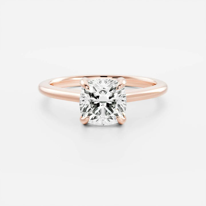 1.0ct Cushion Cut Solitaire Lab Grown Diamond Engagement Ring