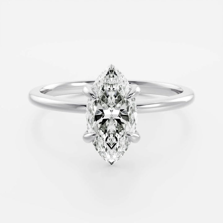 1.0CT Marquise Cut Lab Grown Diamond Solitaire Engagement Ring