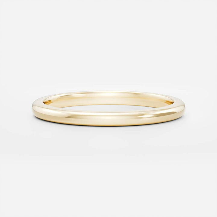 Solid Gold Classic Simple Wedding Band