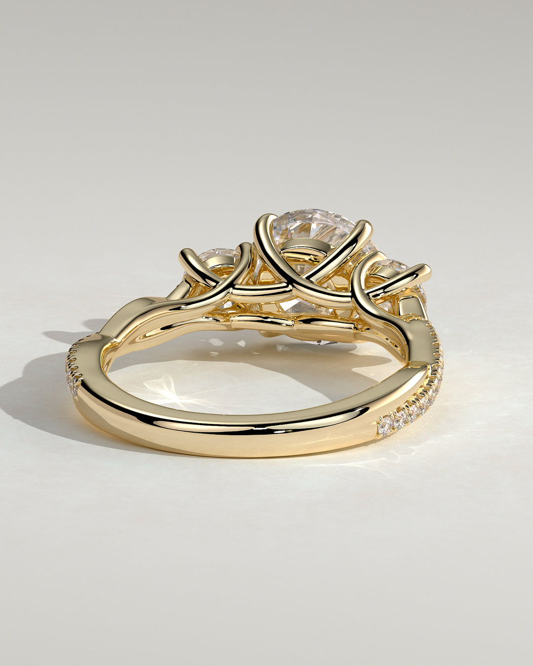 Twisted Band Diamond Ring