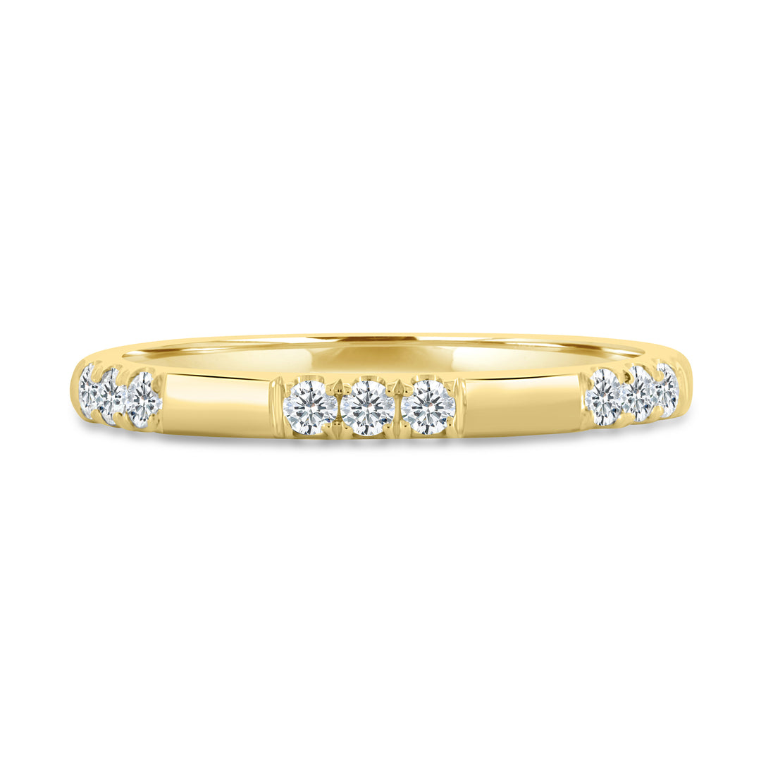 Two Third Spaced Clustered Pave Wedding Band For You