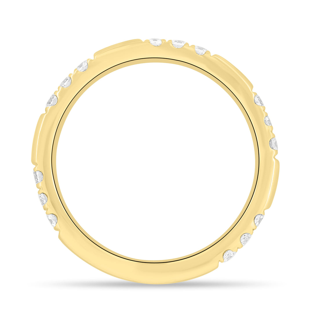 Unique spaced diamond eternity ring