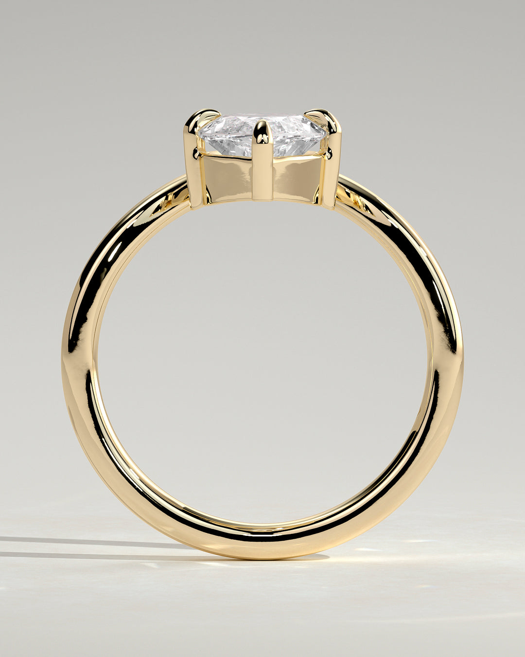 V Band Engagement Ring