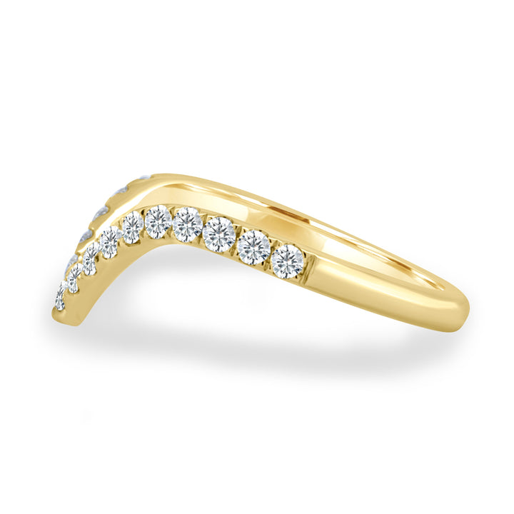 V shape wedding band