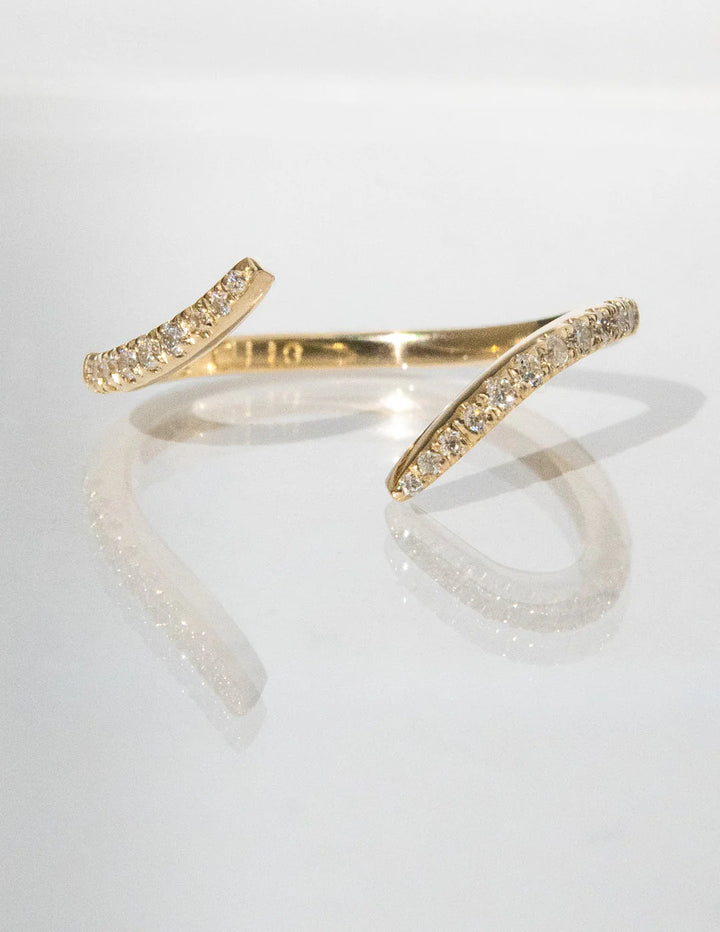 2.0CT Marquise Lab Grown Diamond Bypass Half Bezel Engagement Ring With Matching Band