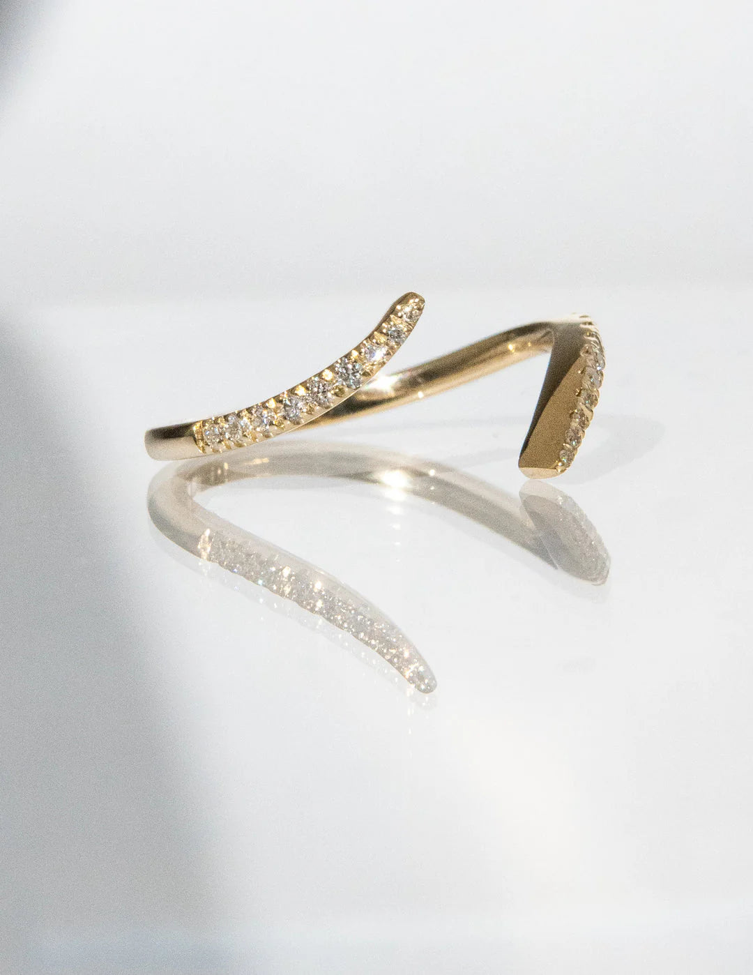 2.0CT Marquise Lab Grown Diamond Bypass Half Bezel Engagement Ring With Matching Band