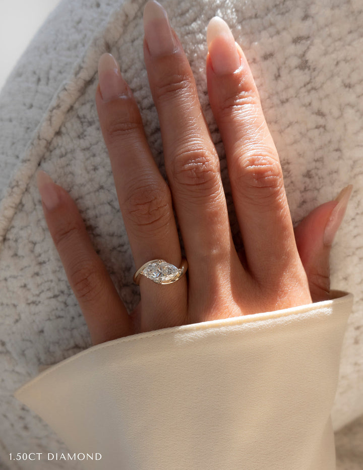 Lab Grown Marquise Diamond Ring