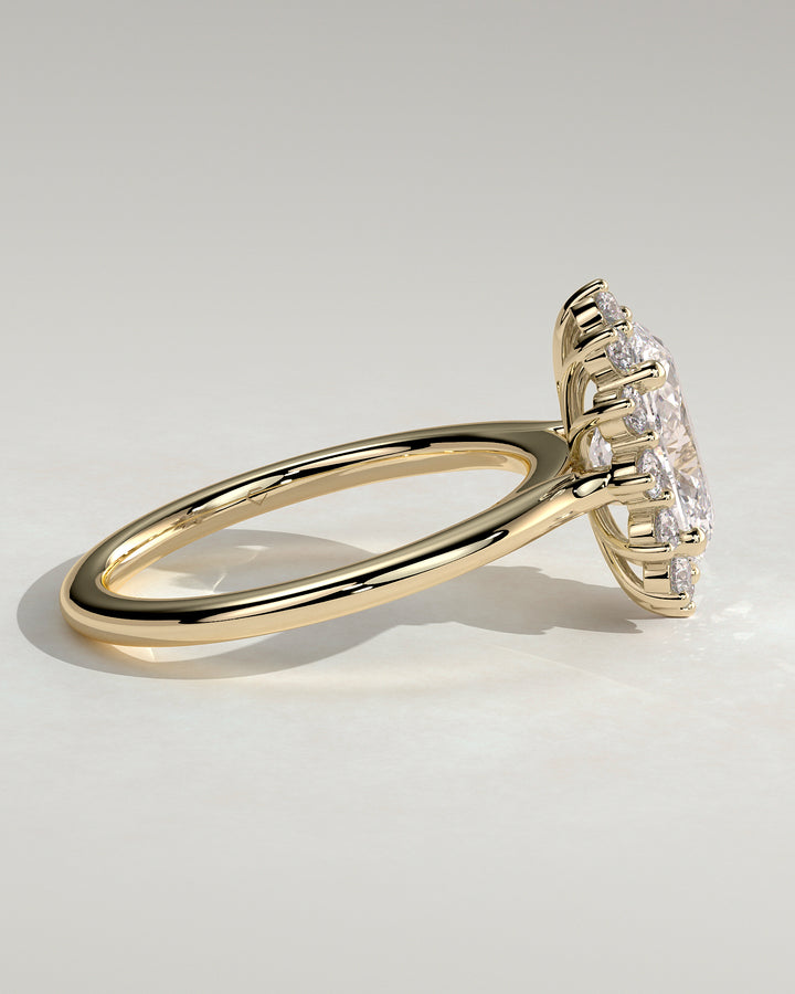 cathedral setting engagement ring oval