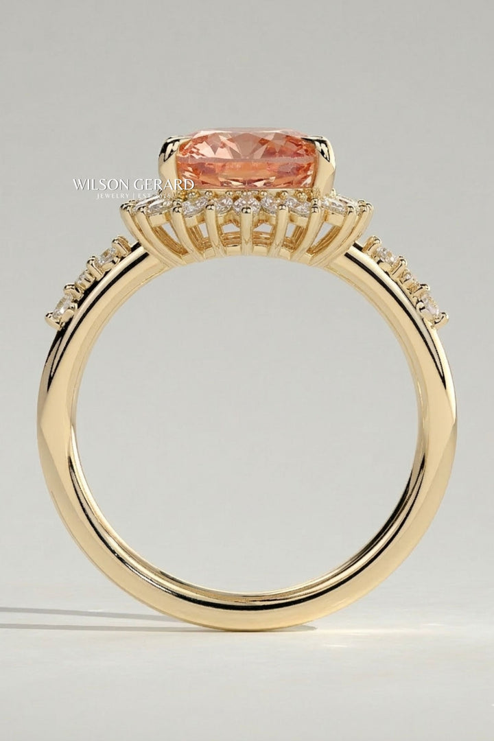 Vintage Style Pink Diamond Ring