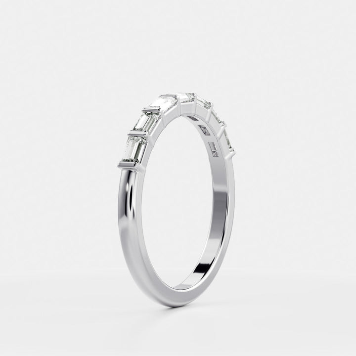 East West Baguette E/VS Lab Grown Diamond Bar Setting Wedding Band