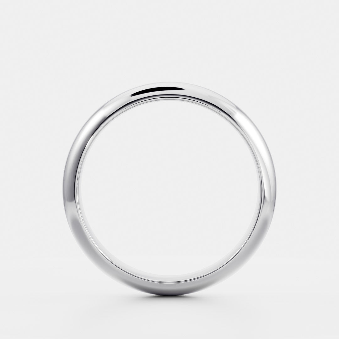 Solid Gold Classic Plain Wedding Band