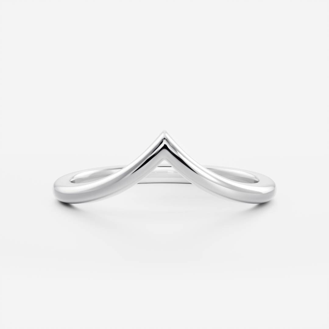 Unique Curved Plain Wedding Band For Women
