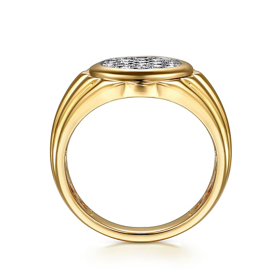 Bezel Set Round Cluster Lab Grown Diamond Men's Ring