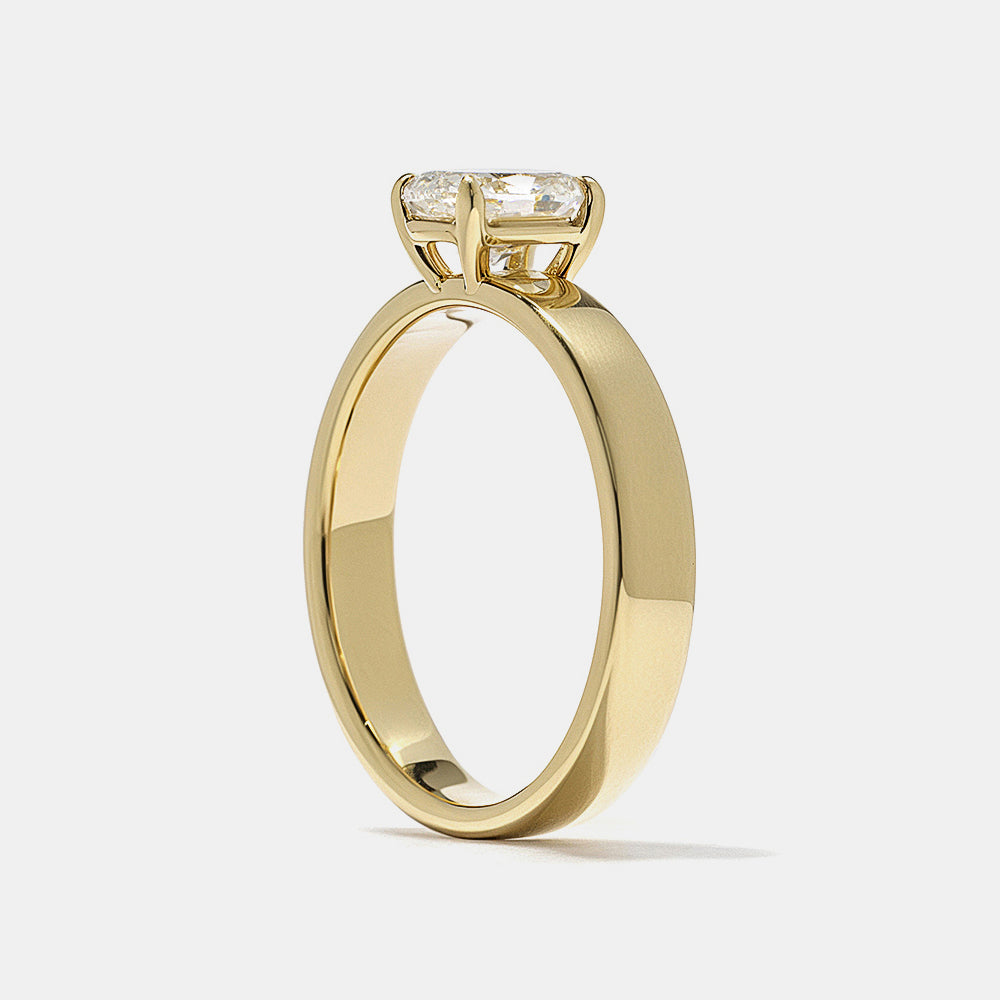 0.75CT Oval Cut E/VS Lab Grown Diamond Solitaire Engagement Ring