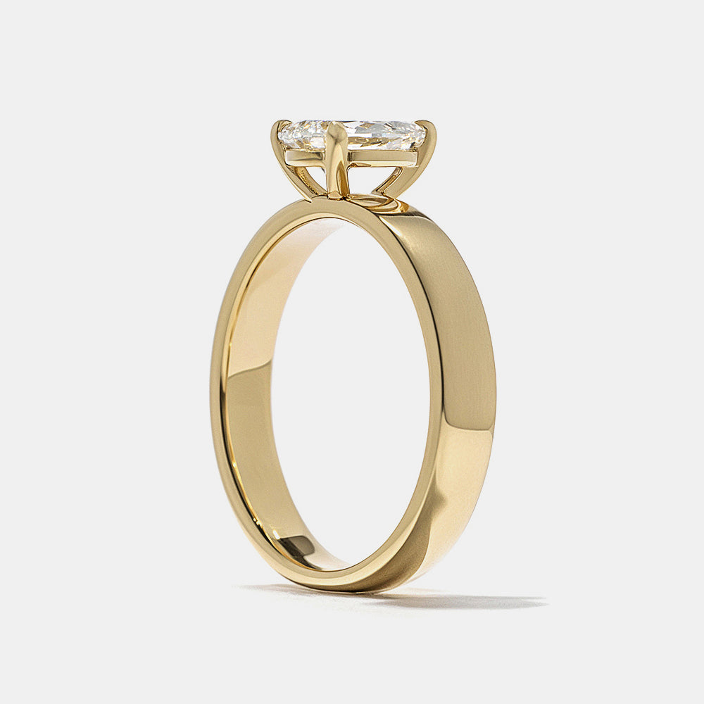 0.75CT Pear Cut E/VS1 Lab Grown Diamond Solitaire Engagement Ring