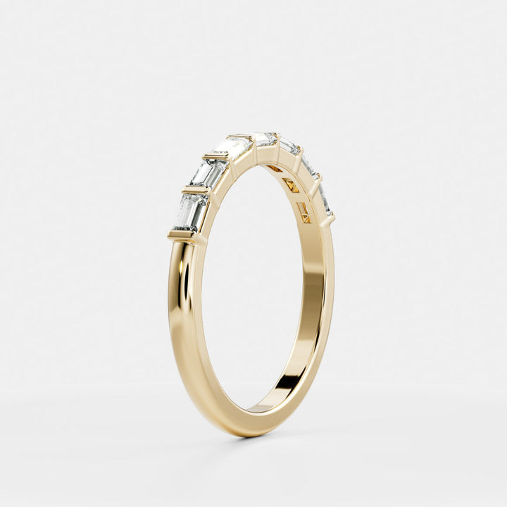 East West Baguette E/VS Lab Grown Diamond Bar Setting Wedding Band