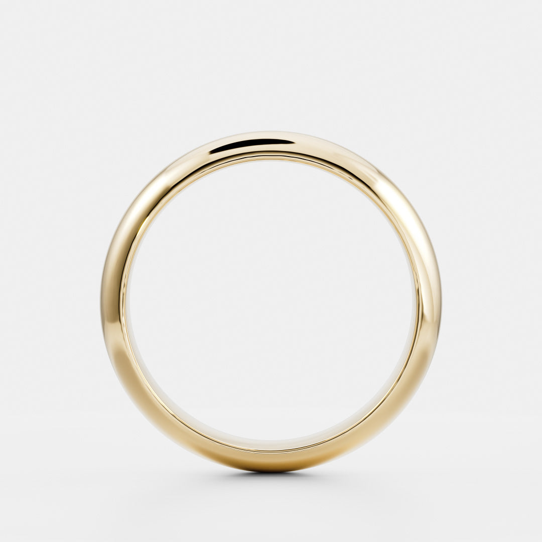 Solid Gold Classic Plain Wedding Band