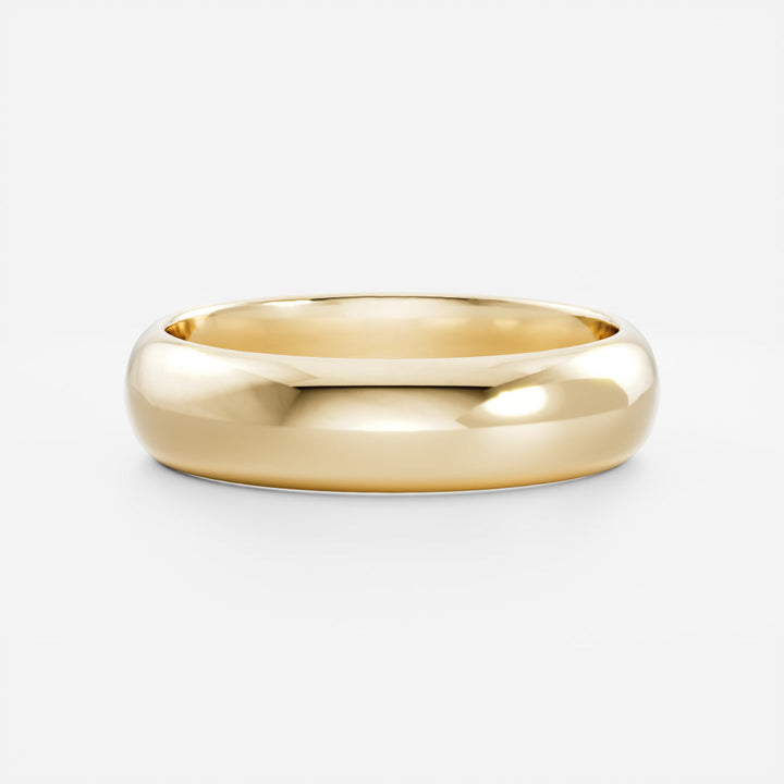 Solid Gold Classic Plain Wedding Band