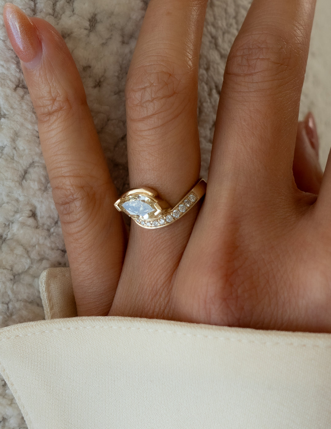 Fancy Yellow Lab Diamond Engagement Ring