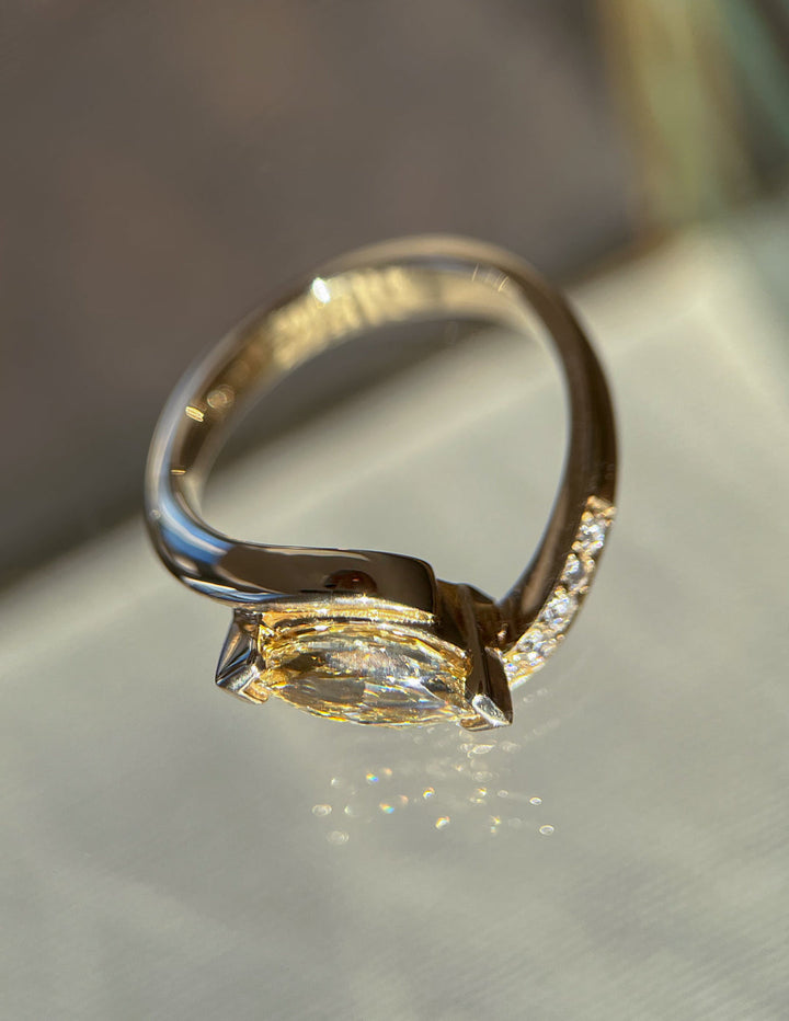 Colored Lab Grown Diamond Engagement Ring