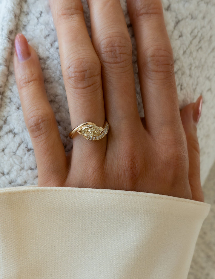 IGI Certified Yellow Lab Diamond Ring