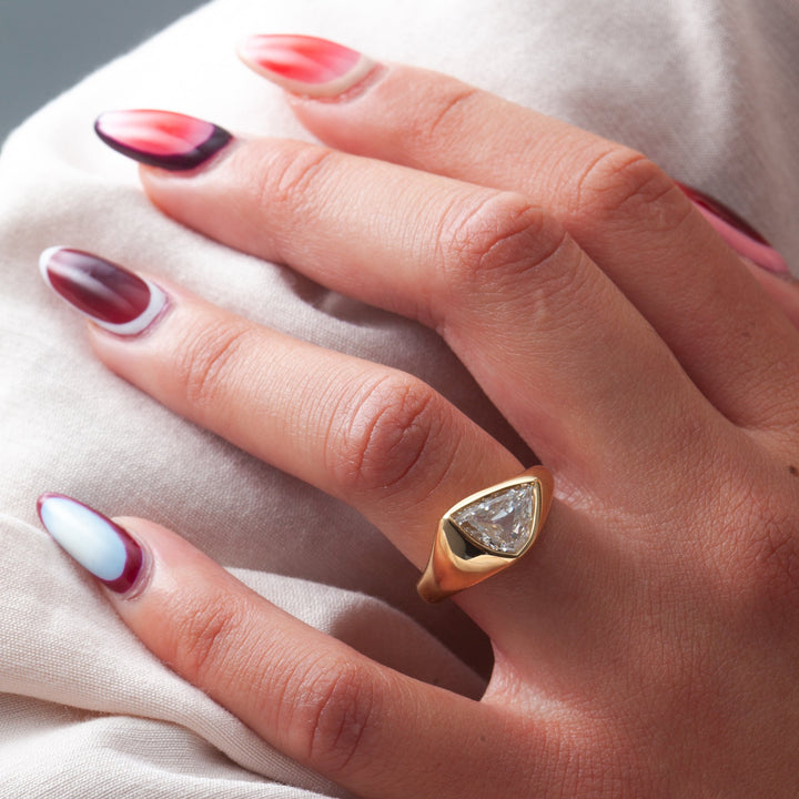 2.0CT Floe Cut E/VS1 Antique  Lab Grown Diamond Engagement Ring