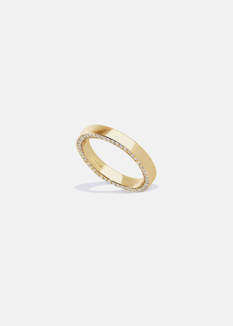 Hidden Round Lab Grown Diamond Classic Wedding Band