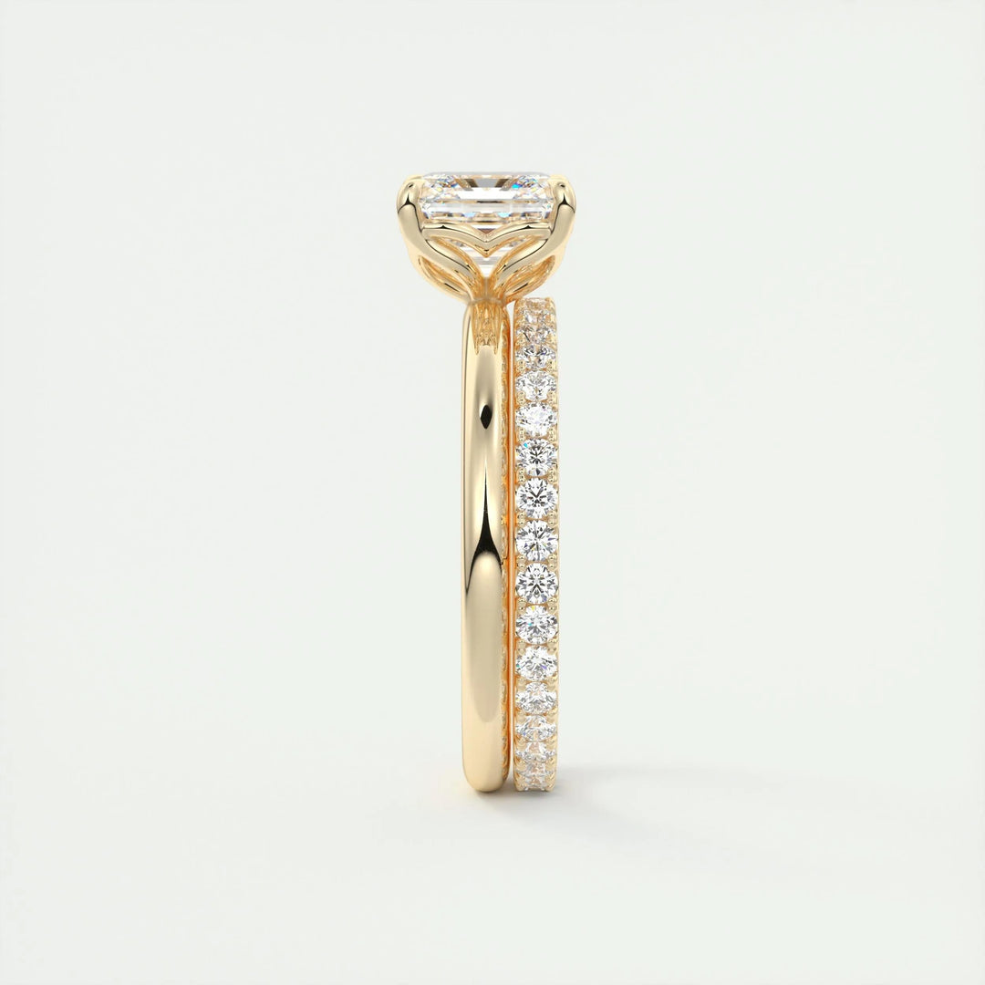 2ct Asscher F- VS1 Diamond Solitaire Engagement Ring