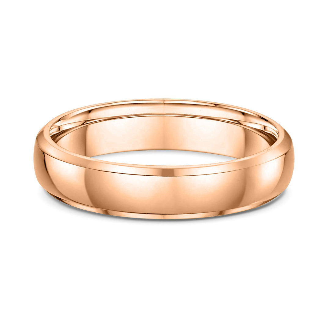 beveled rose gold ring
