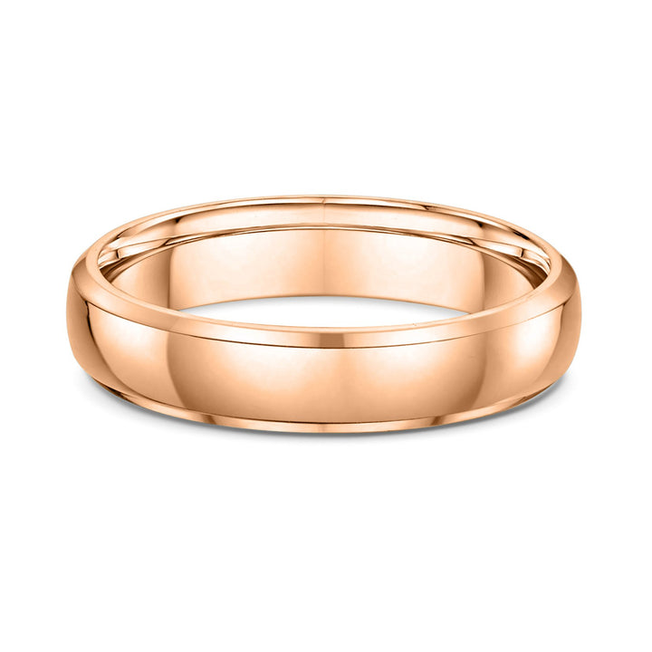 beveled rose gold ring
